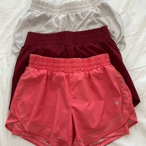 3 pairs of running shorts